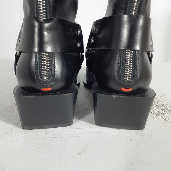 Aeyde Wayne Ring-Detailed Leather Boots Size 7 - Picture 7 of 7